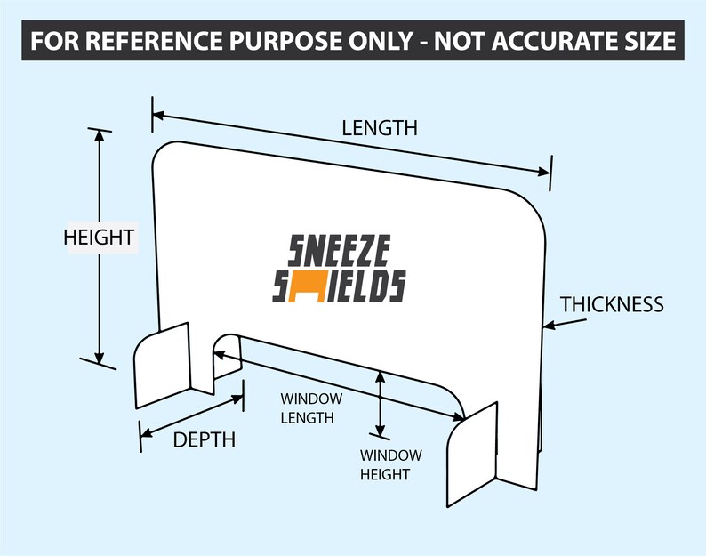 1/8 Thickness SneezeShields SNEEZE GUARD Acrylic Etsy