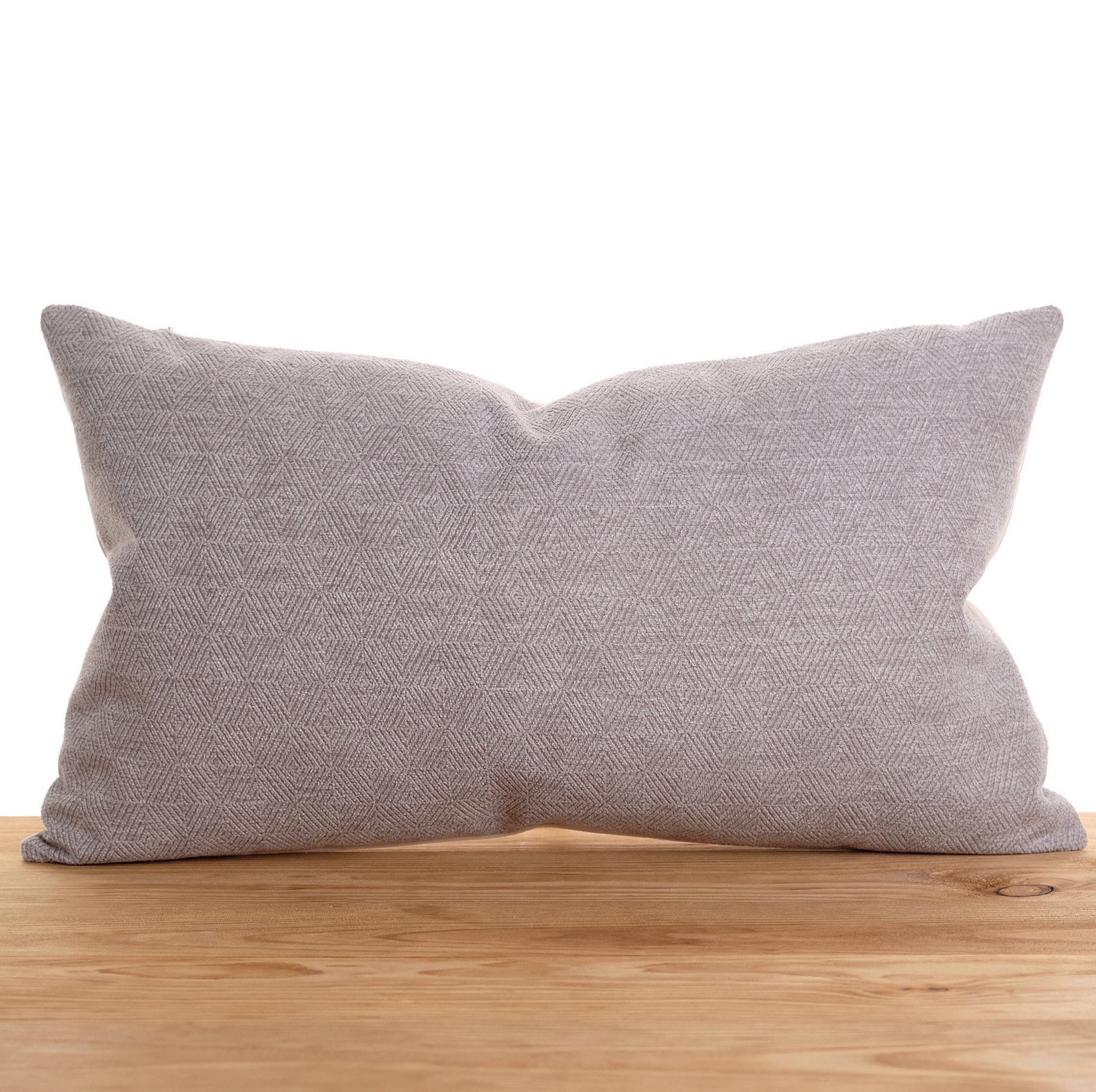 Taupe grey lumbar pillow throw pillow cover Gray textured Etsy
