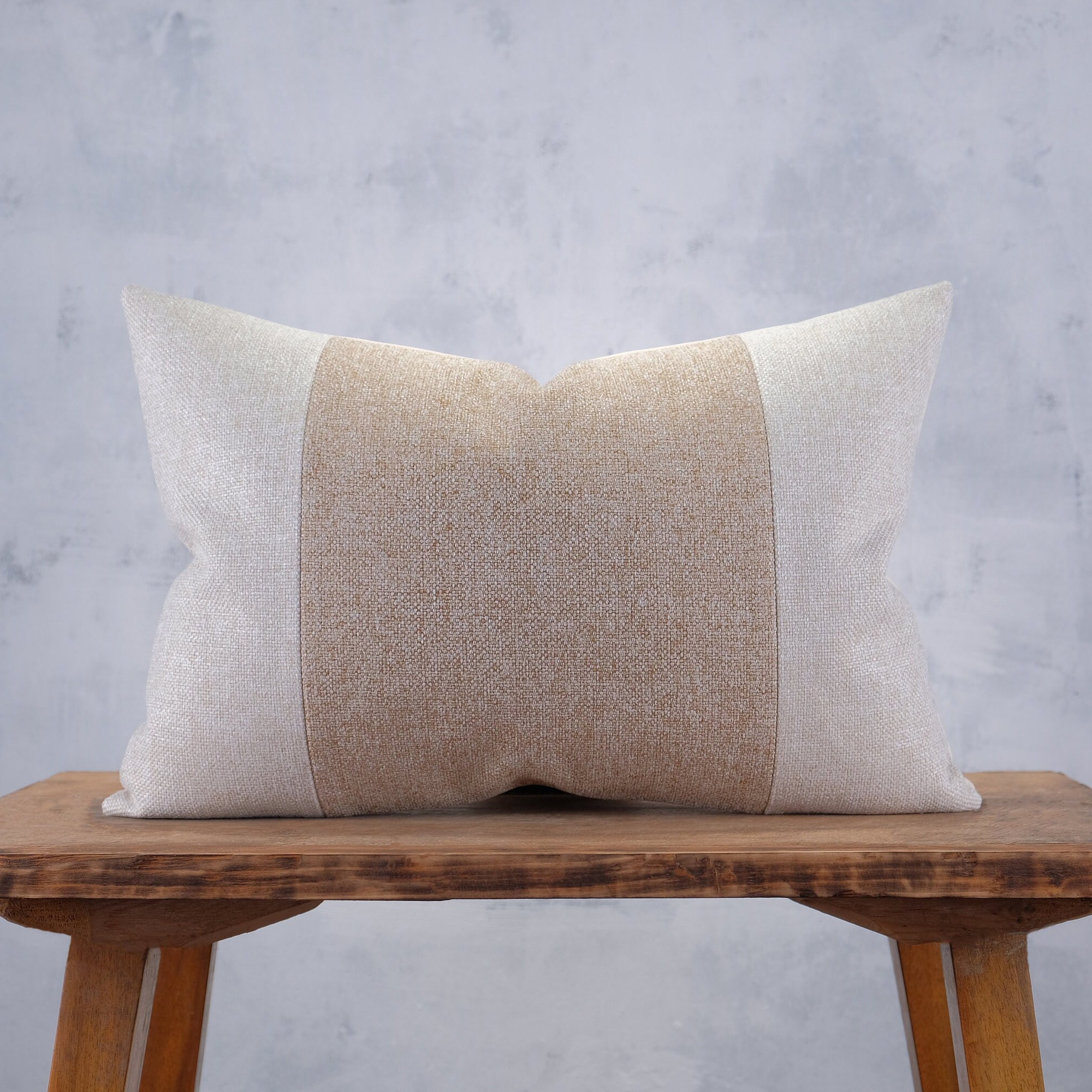 Neutral Color Block Lumbar Pillow Cover Modern Minimalist Decor Throw Pillows Covers Euro Shams ANY SIZE