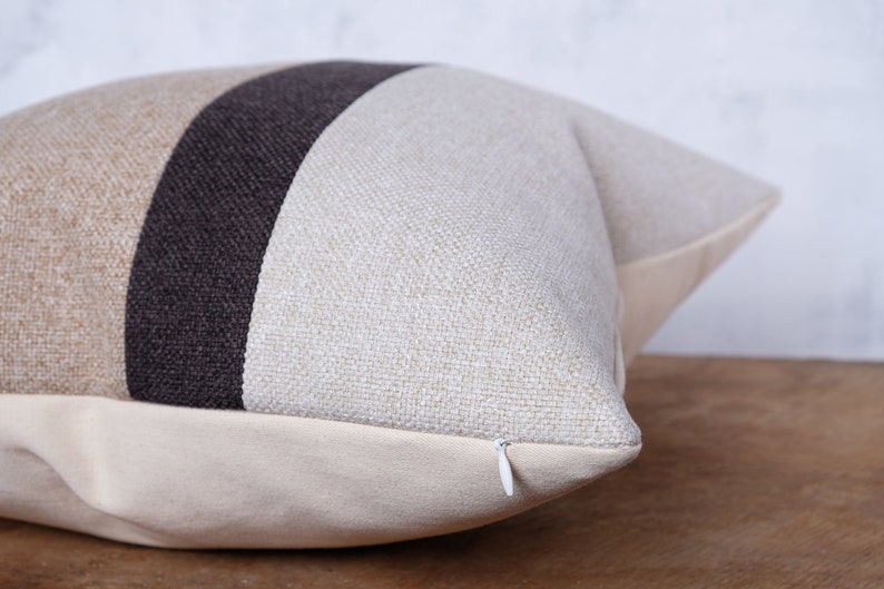 Textured Color Block Throw Pillow Cover Modern Quilted Etsy