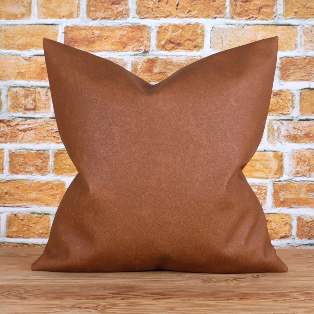 8x8 to 36x36 Faux Leather Pillows Coves Extra Large Cushion Etsy