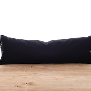 Black Tassel Extra Long Oversized Lumbar Throw Pillow Cover Body Pillow Case ANY SIZE
