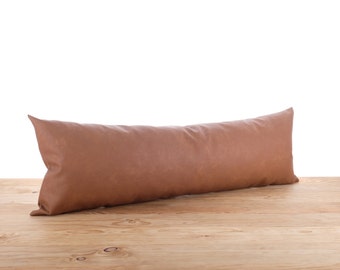 long leather pillow