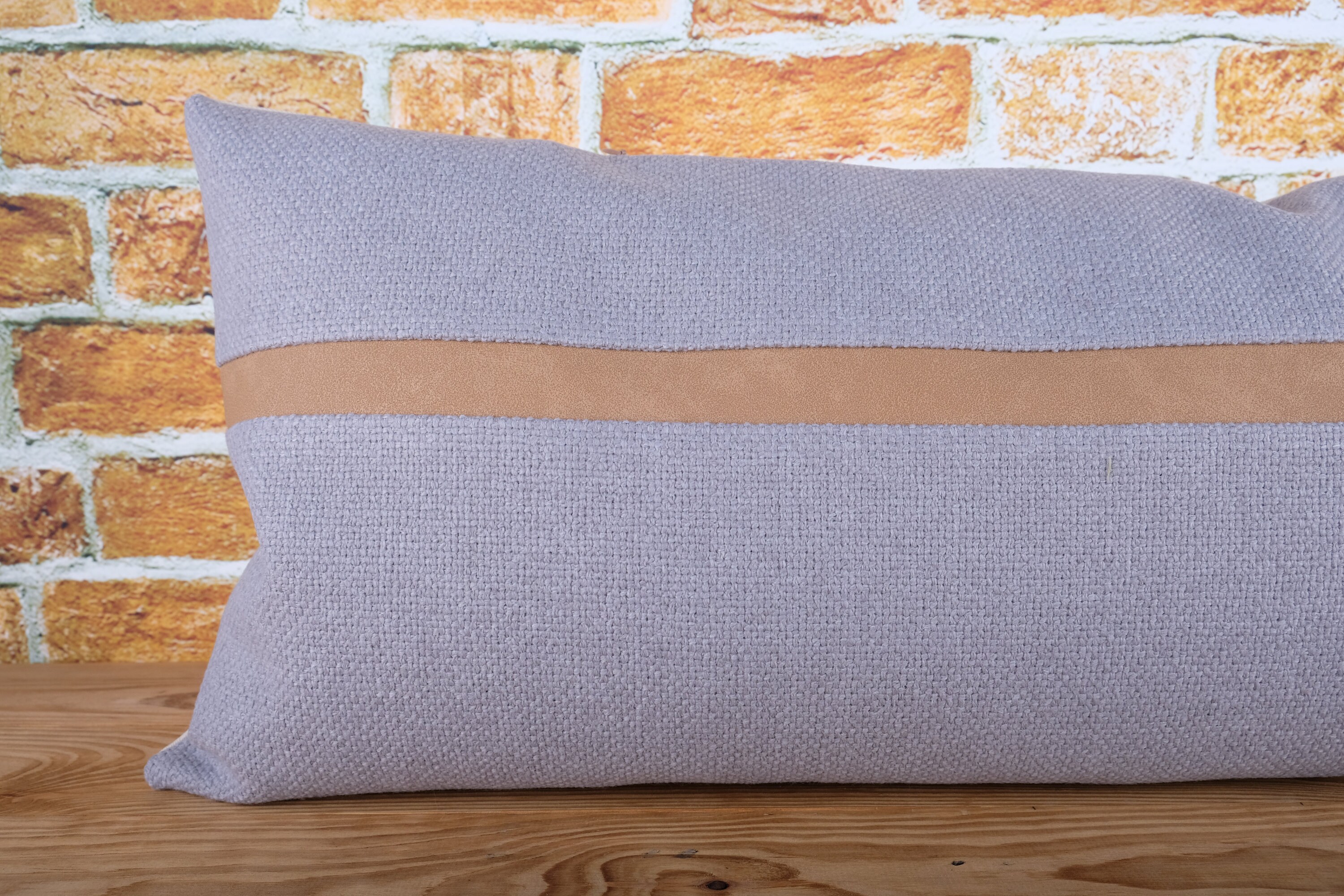 Faux leather stripe Oversized pillow case Extra long Etsy
