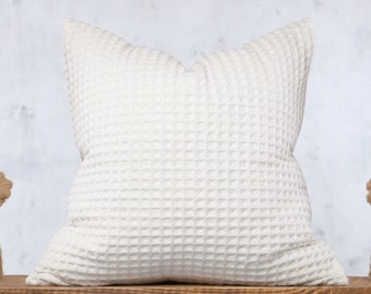 Housses de coussin neutres, taies d'oreiller crème, blanc cassé, toutes tailles