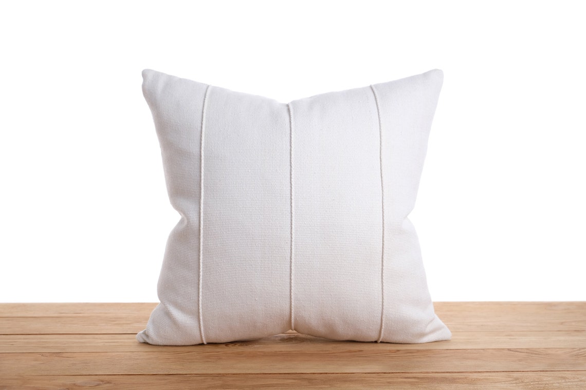 Off white pillow cover Stripe cushion Neutral pillow Etsy