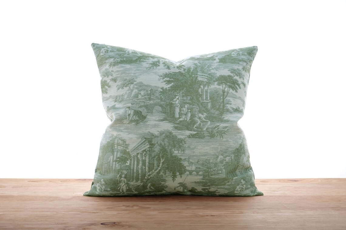 Extra Long Pillow Cover Oversized Lumbar Pillow Toile Etsy