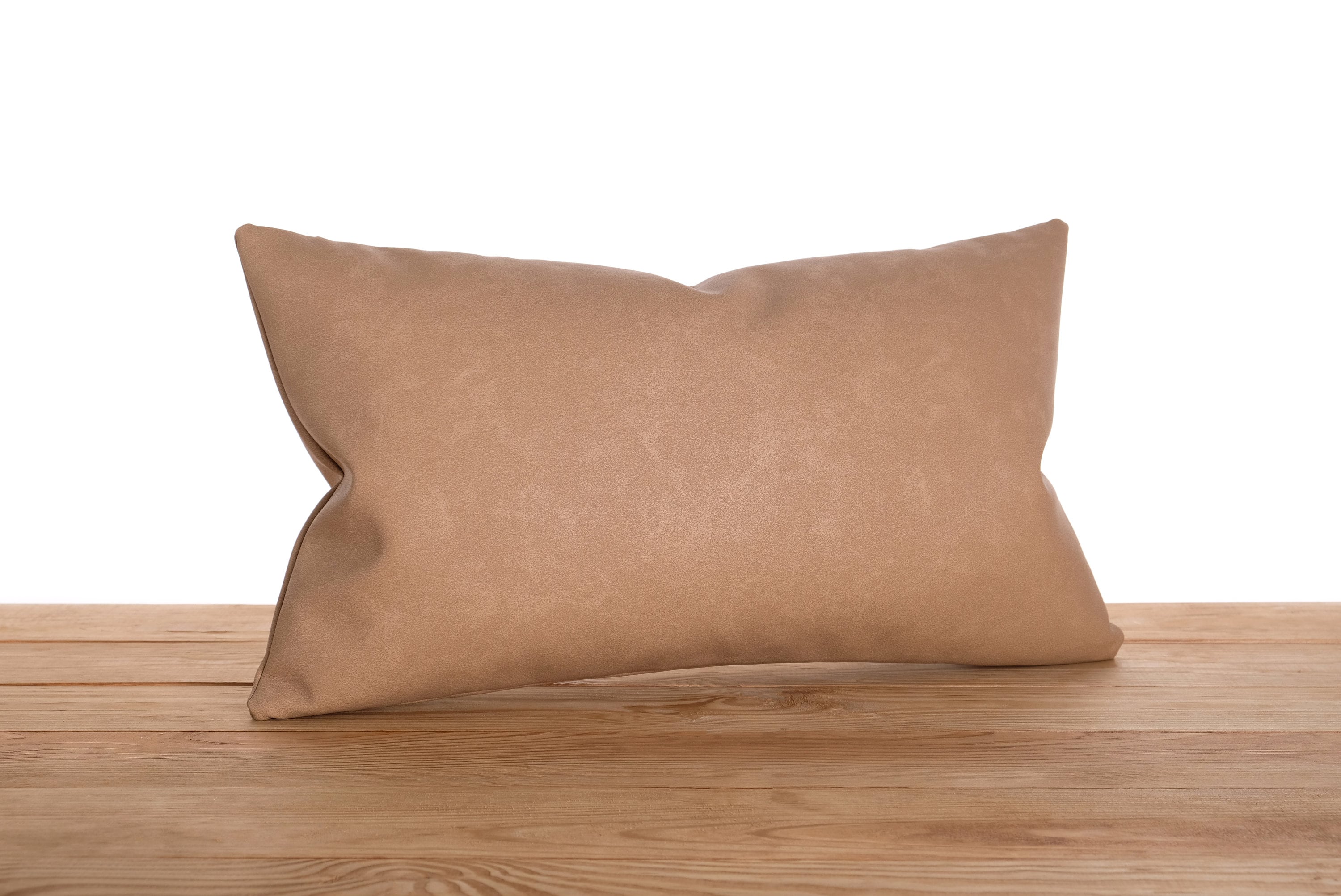 Camel Faux Leather Pillow Cover Tan Brown Pillow Case Etsy