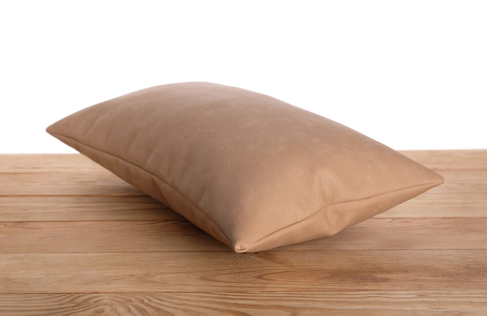 Camel faux leather lumbar throw pillow cover Caramel cushion Etsy