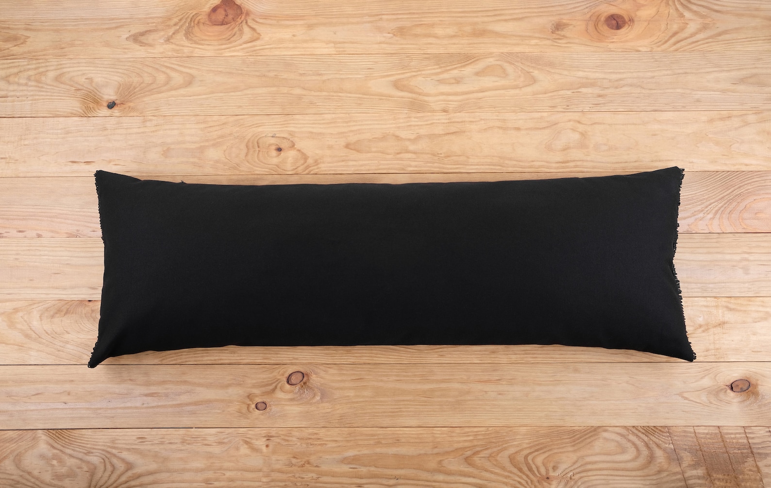 Extra Long Oversized Lumbar Throw Pillow Cover Black Tassel Cushion