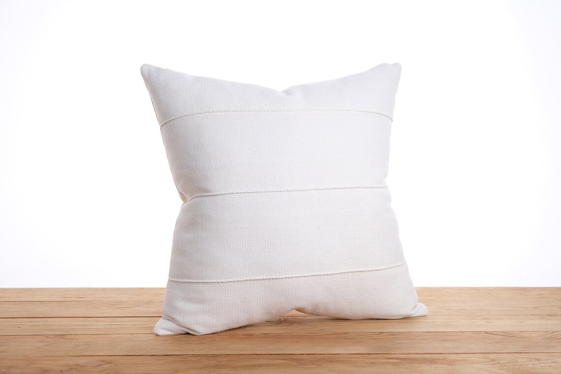 Off white pillow cover Stripe cushion Neutral pillow Etsy