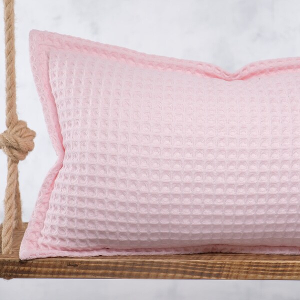 Pink Lumbar Pillow Etsy