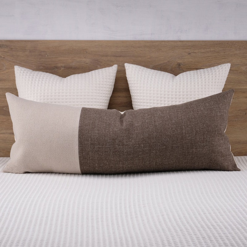 Brown Lumbar Pillow Etsy