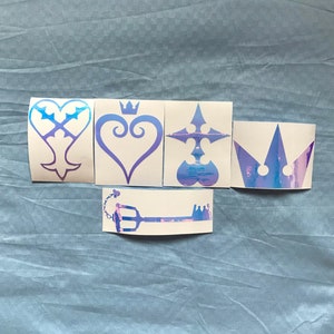 Kingdom Hearts symbool [harteloos, logo, niemand, kroon, sleutelzwaard] vinyl sticker sticker