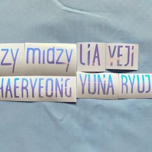 Itzy Logo Vinyl Decal Stickers (Itzy, Midzy, & Group Members)