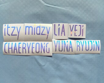 Itzy Logo Vinyl Decal Stickers (Itzy, Midzy, & Group Members)