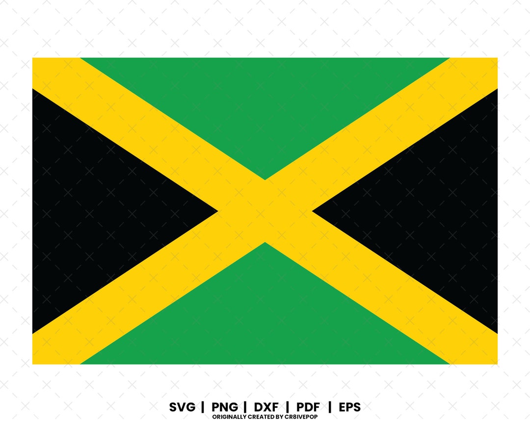Jamaican Flag SVG, Jamaican, Jamaica Svg, Jamaican Flag Clipart, Black