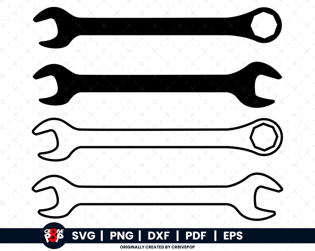 Wrench SVG Png,dxf,pdf,eps, Clipart Wrench Cricut get Access to Entire Shop for 9.99 Etsy