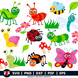 Insects SVG, Dragonfly svg, Butterfly svg, Insect clipart, Bug svg, Bee svg, Ladybug svg, Honey bee svg, Spider svg, Butterflies svg