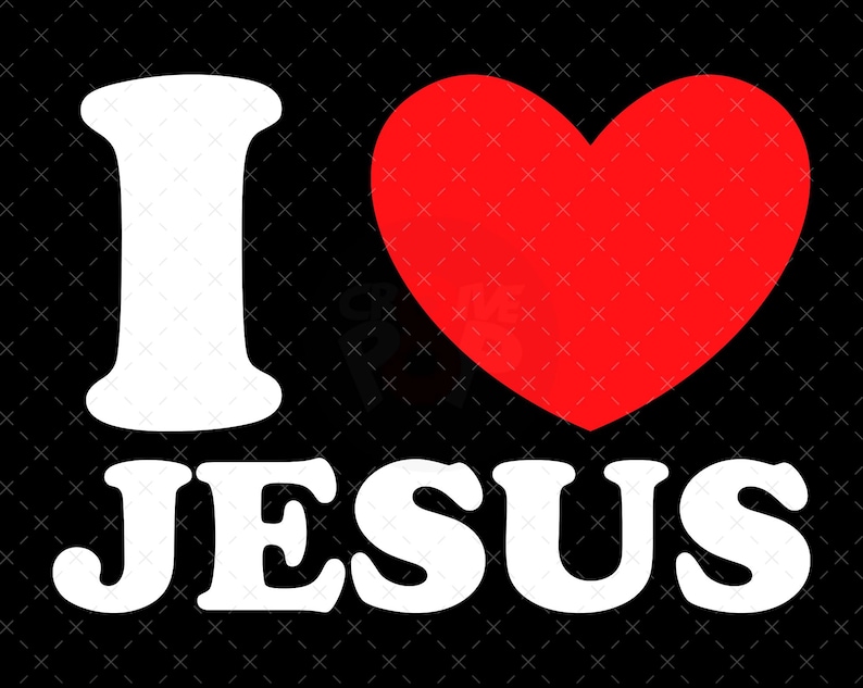 I Love Jesus SVG | Png,dxf,pdf,eps, Color and Outline Cut Outs I Love ...
