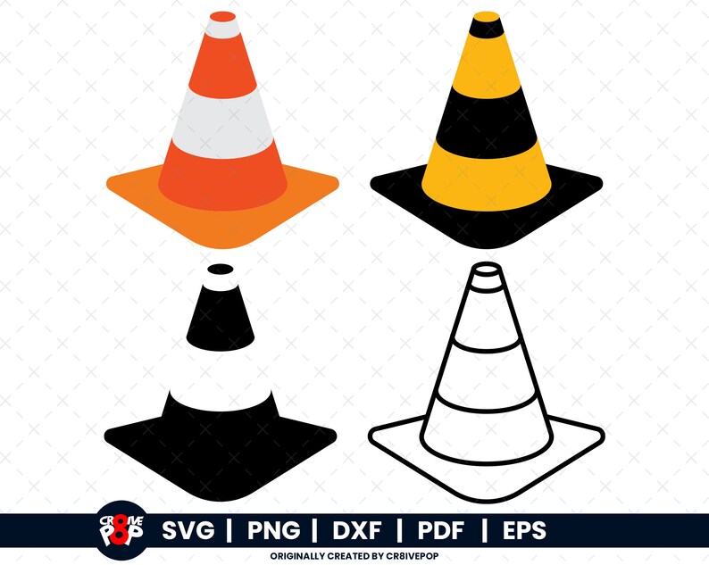 Construction Cone SVG PNG, DFX, Eps, Pdf Caution Cut File Cone Svg