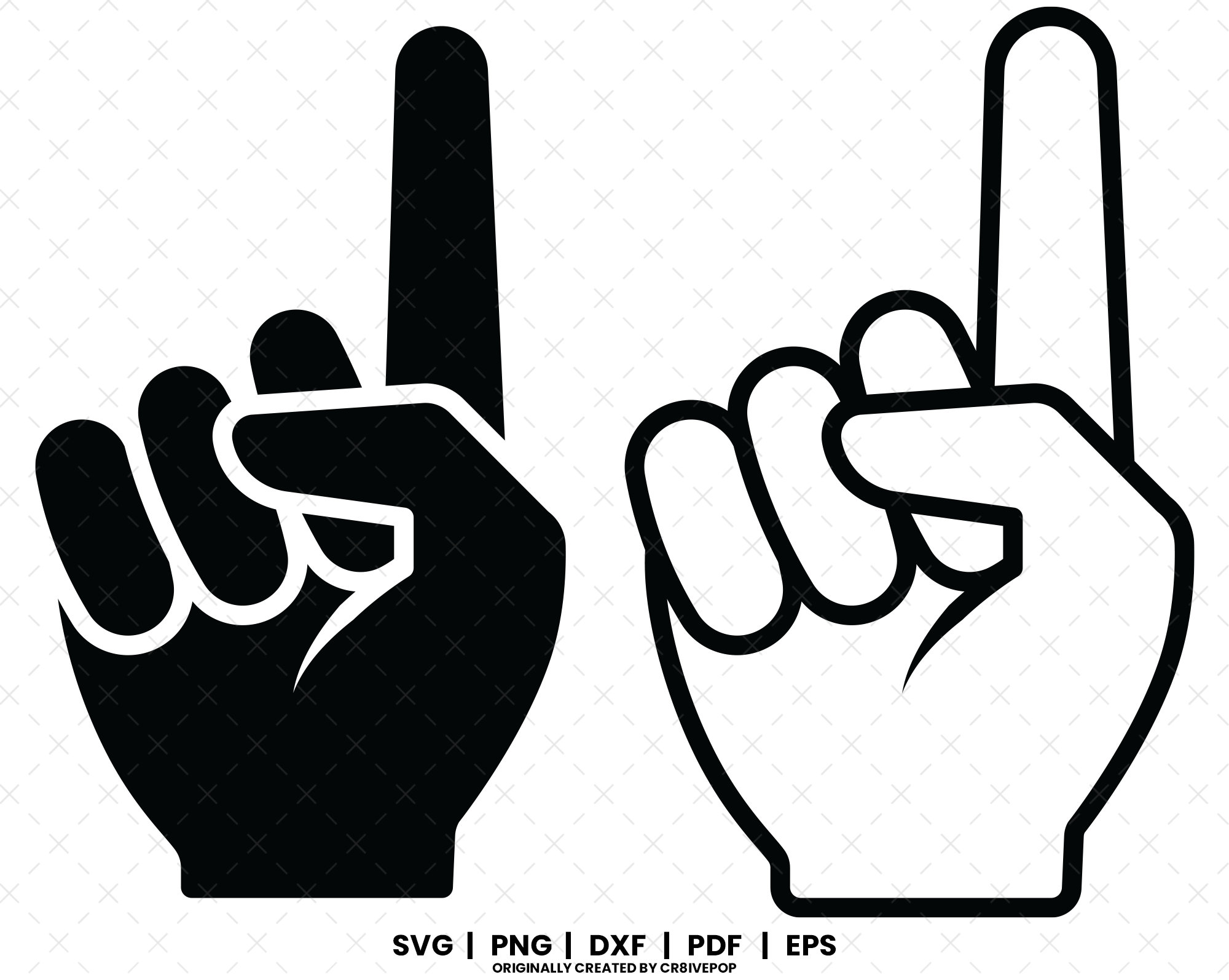 Number one hand gesture.ai Royalty Free Stock SVG Vector and Clip Art