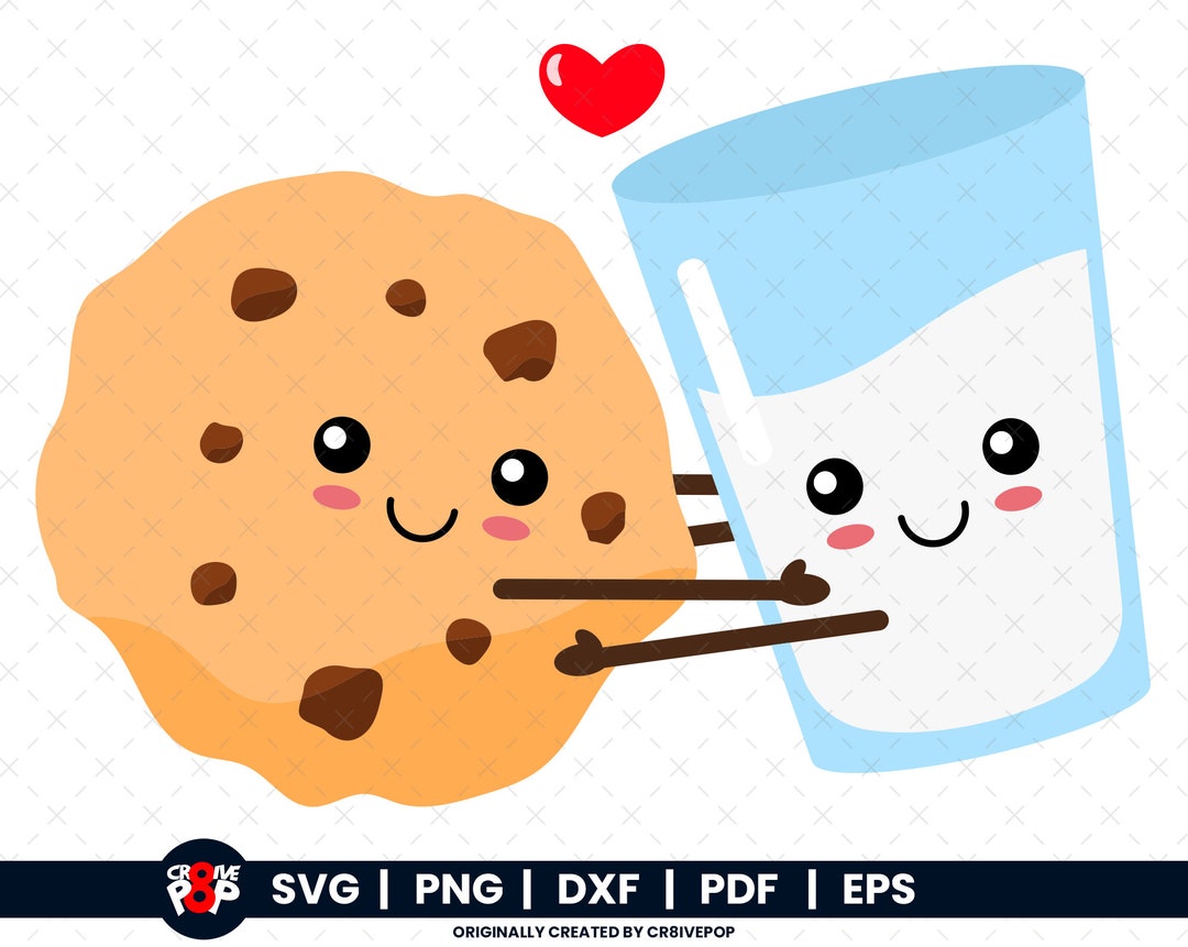 Milk and Cookie SVG Cookies SVG, Cookie Svg, Milk SVG, Cookie Clipart