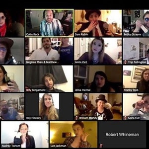 May include: A screen capture of a video call with 16 participants. Each participant is in a separate video frame. The video frames are arranged in a grid of four rows and four columns. The participants are all wearing different clothing and are in different locations. The video call is titled "Robert Whineman".