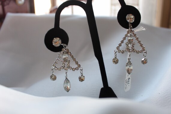 Weiss Rhinestone Earrings - image 3