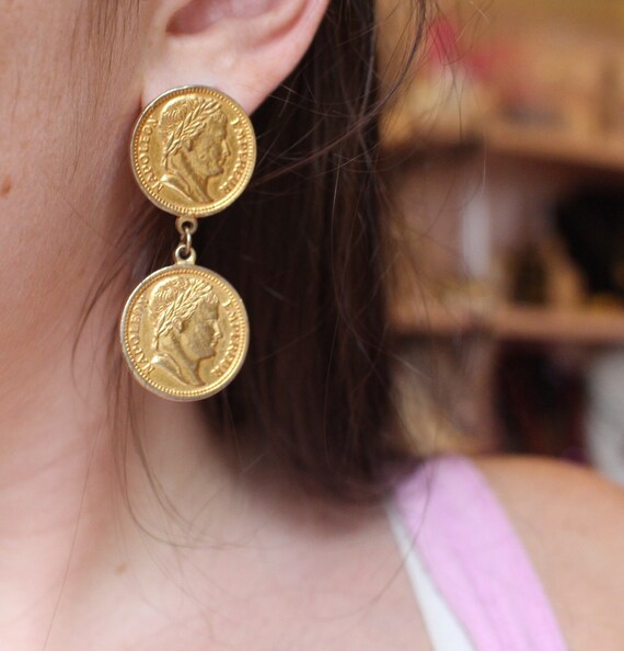 Coin Dangle Earrings - image 2