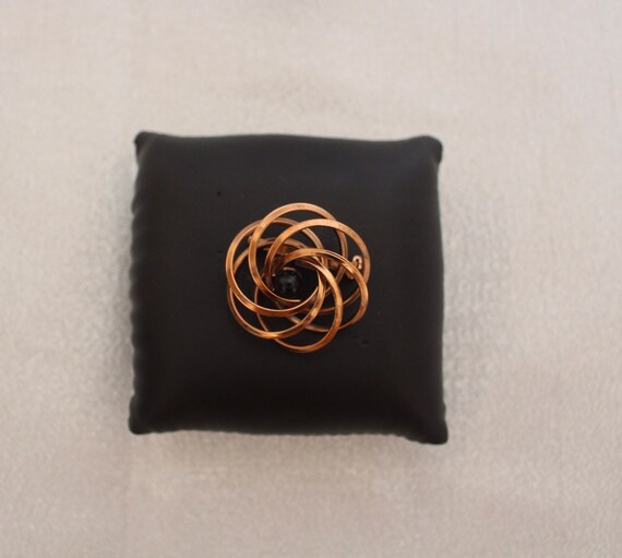 Onyx Copper Knot Pin - image 1