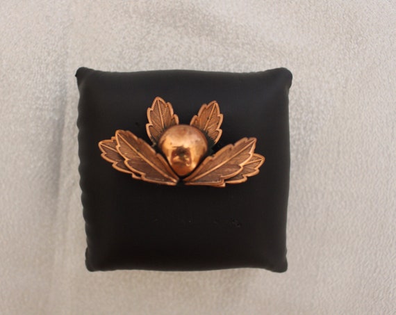 Leaf Pin Solid Copper - image 1