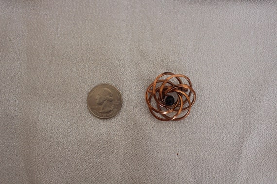 Onyx Copper Knot Pin - image 2