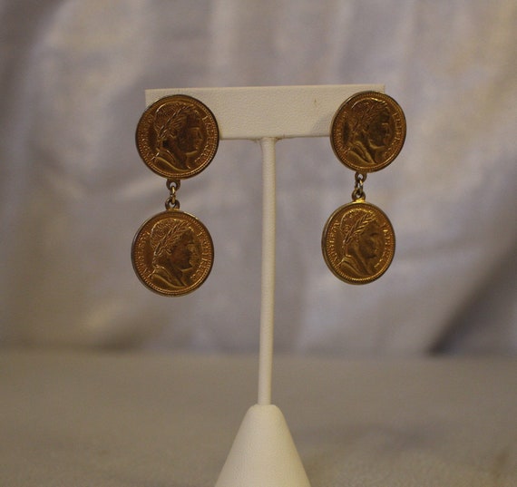 Coin Dangle Earrings - image 1