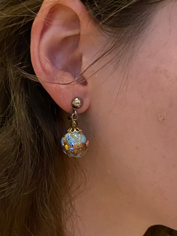 Charming Venetian Glass Bead Earrings