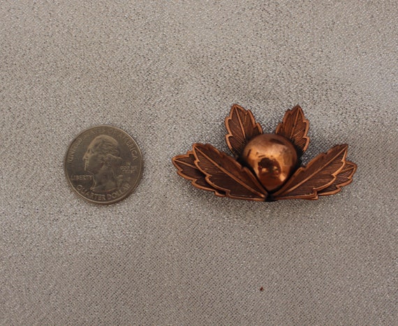 Leaf Pin Solid Copper - image 2