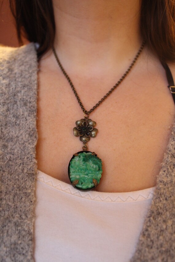 Floral Jade Necklace