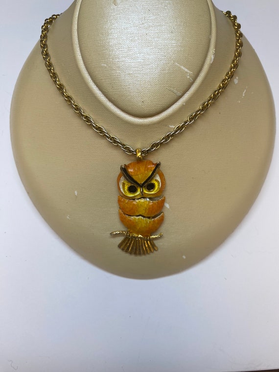 1970’s moveable enamel owl