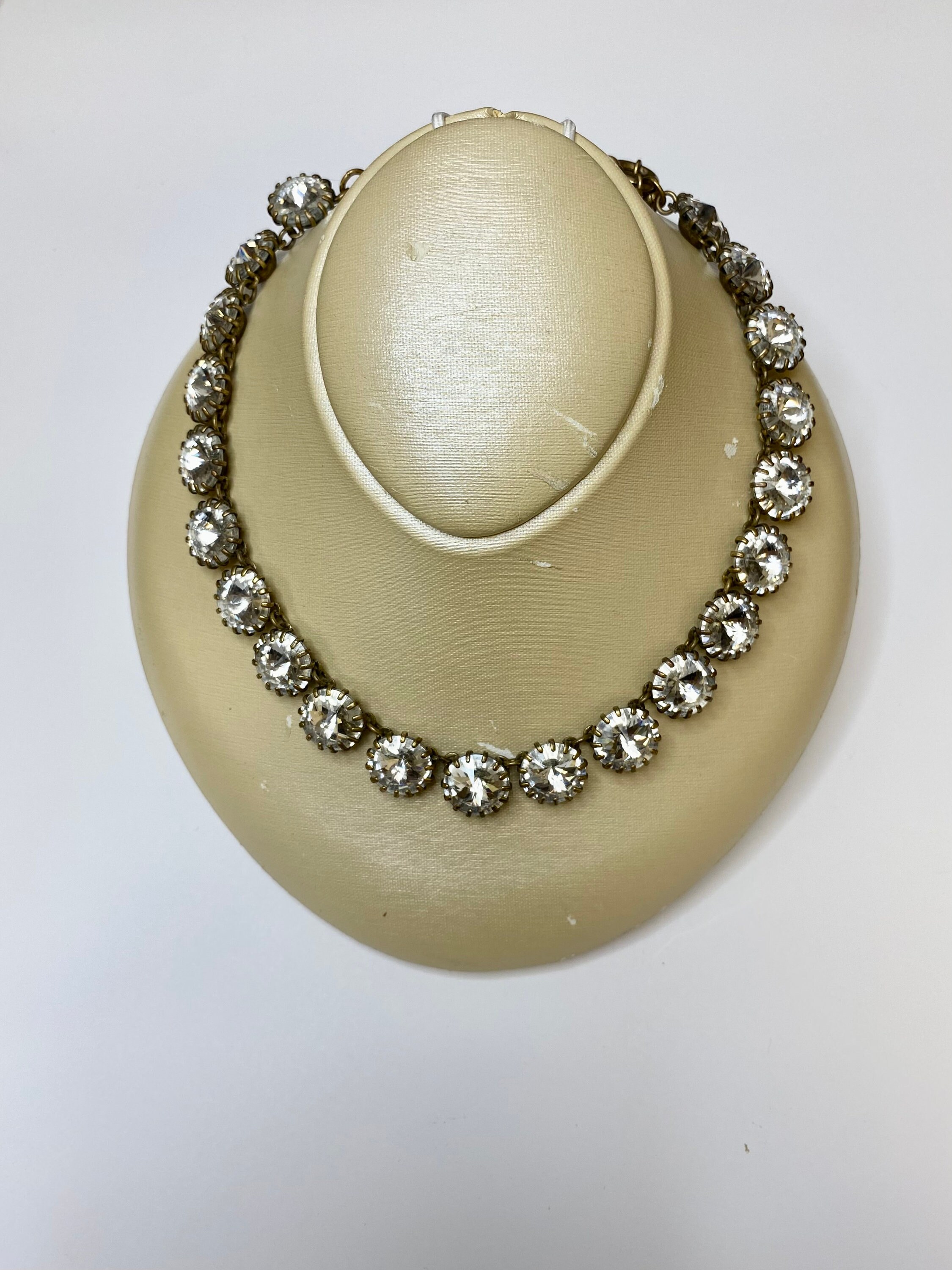 Sparkling Clear Crystal Collar Statement Cocktail Necklace - Etsy