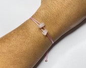 Pink Rose Quartz Gemstone Double Thread Beaded Bracelet, Bracelet for women, Unconditional Self love Stone Adjustable bracelet