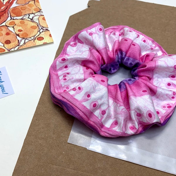 Histology Art Scrunchie: Retina - Organic Cotton Sateen