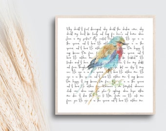 His eye is on the sparrow Christian printable wall art. DIY print at home wall hanging, home decor.