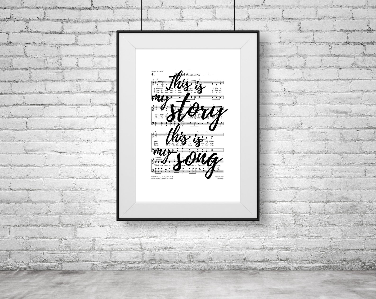 This is My Story This is My Song Printable Wall Hanging. DIY Hymn Art