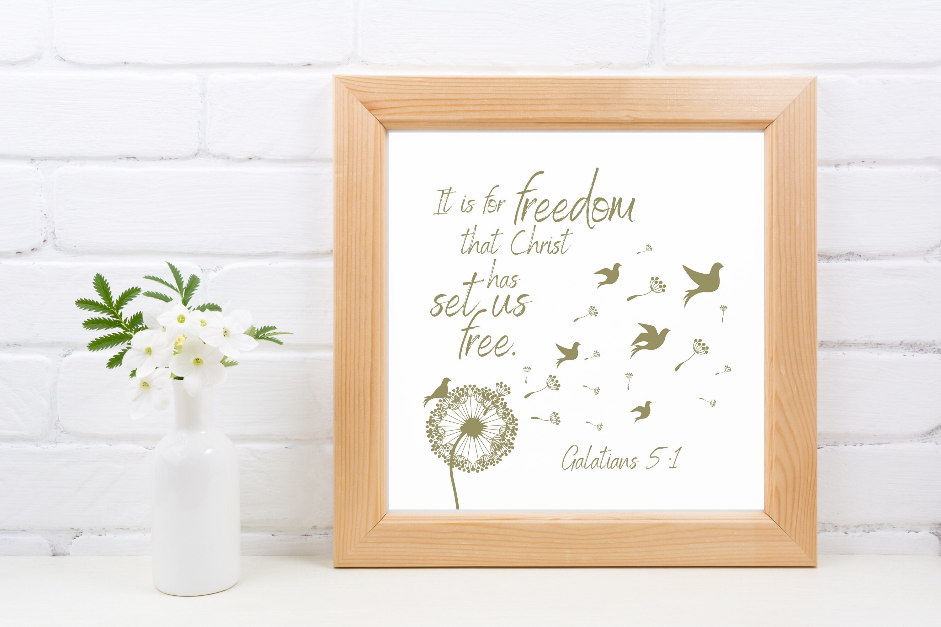 Galatians 5:1 It is for Freedom That Christ Has Set Us Free Printable ...