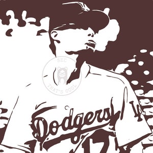 Cody Bellinger Dodgers SVG Cut File JPG File -  Israel