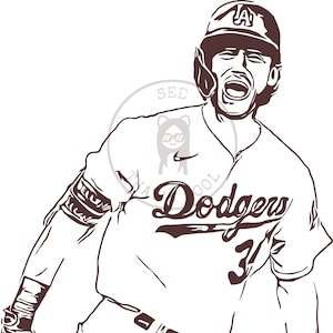 Cody Bellinger Dodgers SVG cut file JPG file