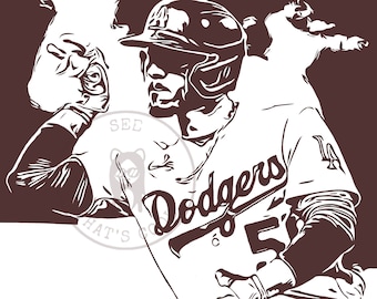 Mookie Betts Dodgers SVG cut file JPG file
