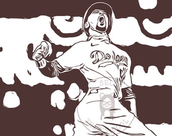 Mookie Betts Dodgers SVG cut file JPG file