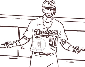 NEW Mookie Betts Dodgers SVG cut file JPG file | Etsy