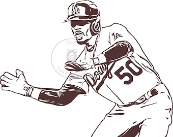 NEW Mookie Betts Dodgers SVG cut file JPG file